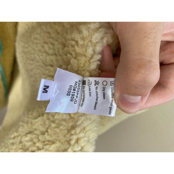 !It Los Angeles Womens Sherpa Lined Turquoise Jacket Medium Snap Button Closure - Picture 6 of 7